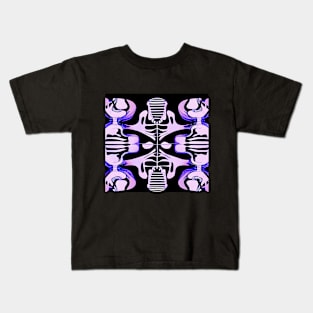 Skeleton and Bones (Lavender Purple) Kids T-Shirt